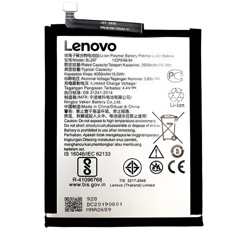 Lenovo K5 Pro L38041, K10 Plus, Z6 Lite, Акумулятор BL297 4050 mAh [Original] 12 міс. гарантії