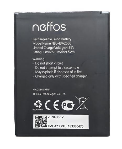 Акумулятор TP-Link Neffos C7s/NBL-43A2500 [Original PRC], 12 міс. гарантії