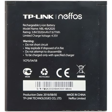 Оригинальный аккумулятор 12 мес. гарантии для Tp-Link Neffos Y5L / NBL-46A2020 2020 mAh