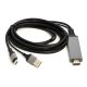 Кабель PowerPlant HDMI (M) – USB (AM) / Type-C (M), 1 м. Кабель PowerPlant HDMI (M) – USB (AM) / Type-C (M), 1 м.