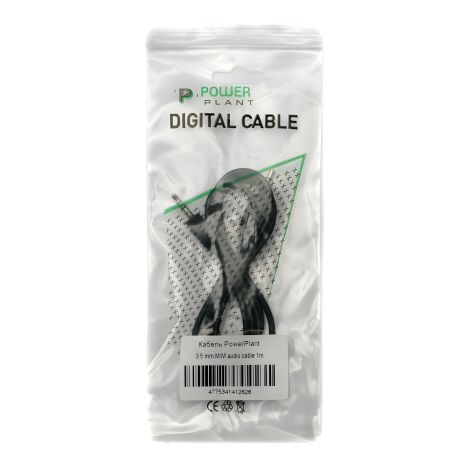 PowerPlant аудіо кабель 3.5mm M-M 1м PowerPlant аудіо кабель 3.5mm M-M 1м
