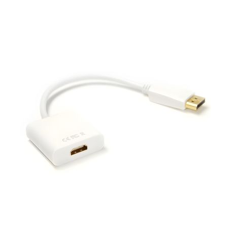 Кабель-переходник PowerPlant с DisplayPort на HDMI, 0.15м