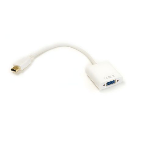 PowerPlant HDMI на VGA адаптер-кабель, 0.15м, позолоченные разъемы