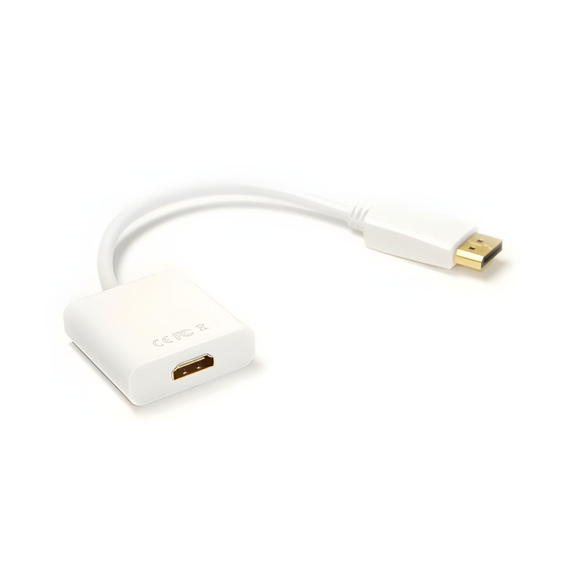 Кабель-перехідник PowerPlant HDMI - DisplayPort, 0.15м, 1.4V ультракомпактний Кабель-перехідник PowerPlant HDMI - DisplayPort, 0.15м, 1.4V ультракомпактний