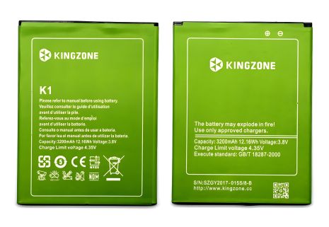 Аккумулятор для KingZone K1 / K1 Turbo [Оригинал PRC] с гарантией на 12 месяцев