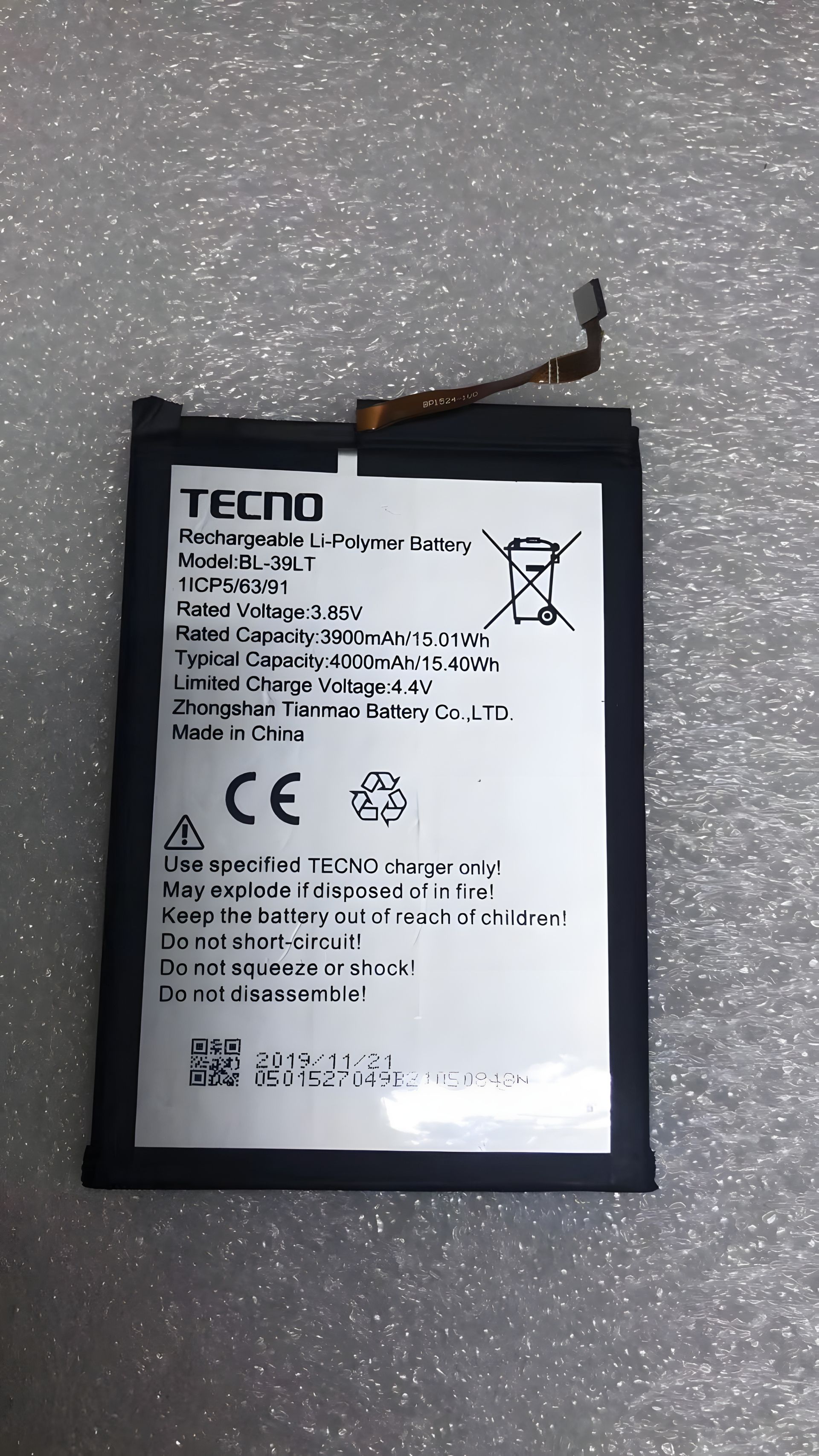 Оригинальный аккумулятор PRC для Tecno Spark 4 KC2 / KC8 (BL-39LT 4000 mAh), 12 мес. гарантии Оригинальный аккумулятор PRC для Tecno Spark 4 KC2 / KC8 (BL-39LT 4000 mAh), 12 мес. гарантии