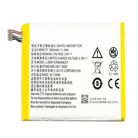 ZTE Li3830T43P3hB34243 Nubia Z7 Max NX505J Акумулятор [Original] 12 міс. гарантії