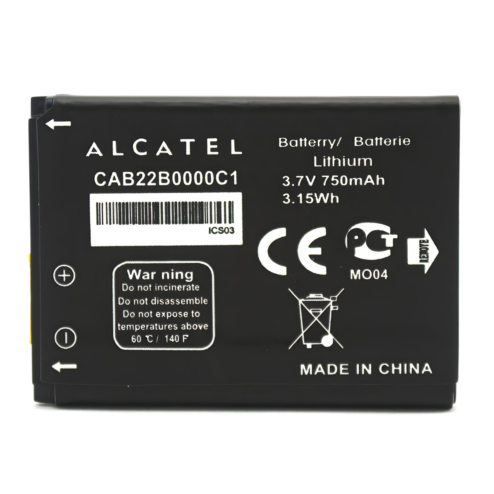 Оригінальна акумуляторна батарея для Alcatel One Touch 2012D/CAB22B0000C1, 12 місяців гарантії Оригінальна акумуляторна батарея для Alcatel One Touch 2012D/CAB22B0000C1, 12 місяців гарантії