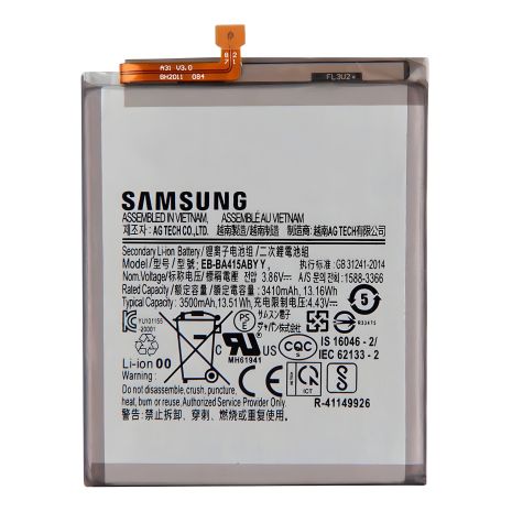 Для Samsung A415 Galaxy A41 аккумулятор / EB-BA415ABY (3500 mAh) [Оригинал], 12 мес. гарантии