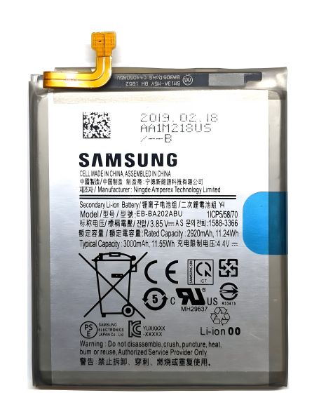 Galaxy A20e SM-A202F Аккумулятор для Samsung EB-BA202ABU [Original] 12 мес. гарантии