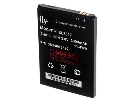 Fly BL3817, IQ4417 Аккумулятор [Original PRC] 12 месяцев гарантии