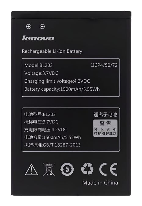 Аккумулятор Lenovo BL203 - на A208, A369, A308, A238, A316 [PRC Original] 12 месяцев гарантии