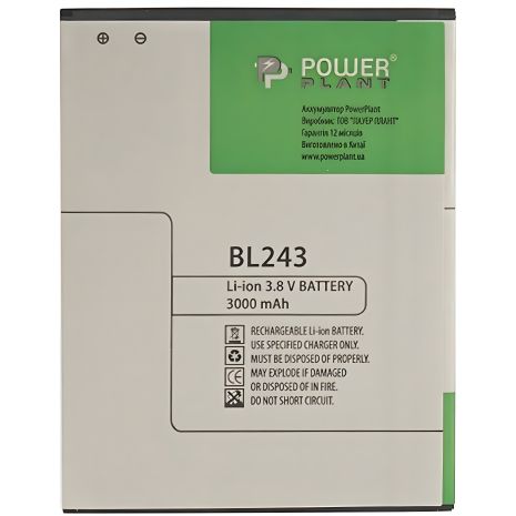 Аккумулятор PowerPlant Lenovo K3 Note (BL243) 3000 mAh