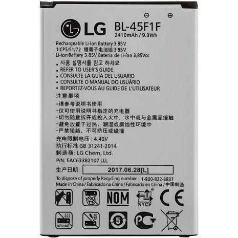 LG M160/ M200N/ MS210/ X230 (2017)/ X240 (2017)/ US215/ K10 Pro Аккумулятор, BL-45F1F, Оригинал PRC, 12 месяцев гарантии
