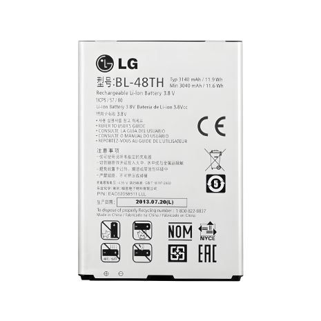 Аккумулятор для LG Optimus G Pro (BL-48TH/47TH) [PRC Original] на модели E988, E980, E977, E940, F240, гарантия 12 мес., 3040 mAh