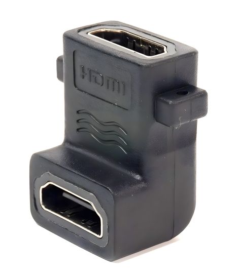 Перехідник PowerPlant HDMI AF-HDMI AF, панельний кутовий Перехідник PowerPlant HDMI AF-HDMI AF, панельний кутовий