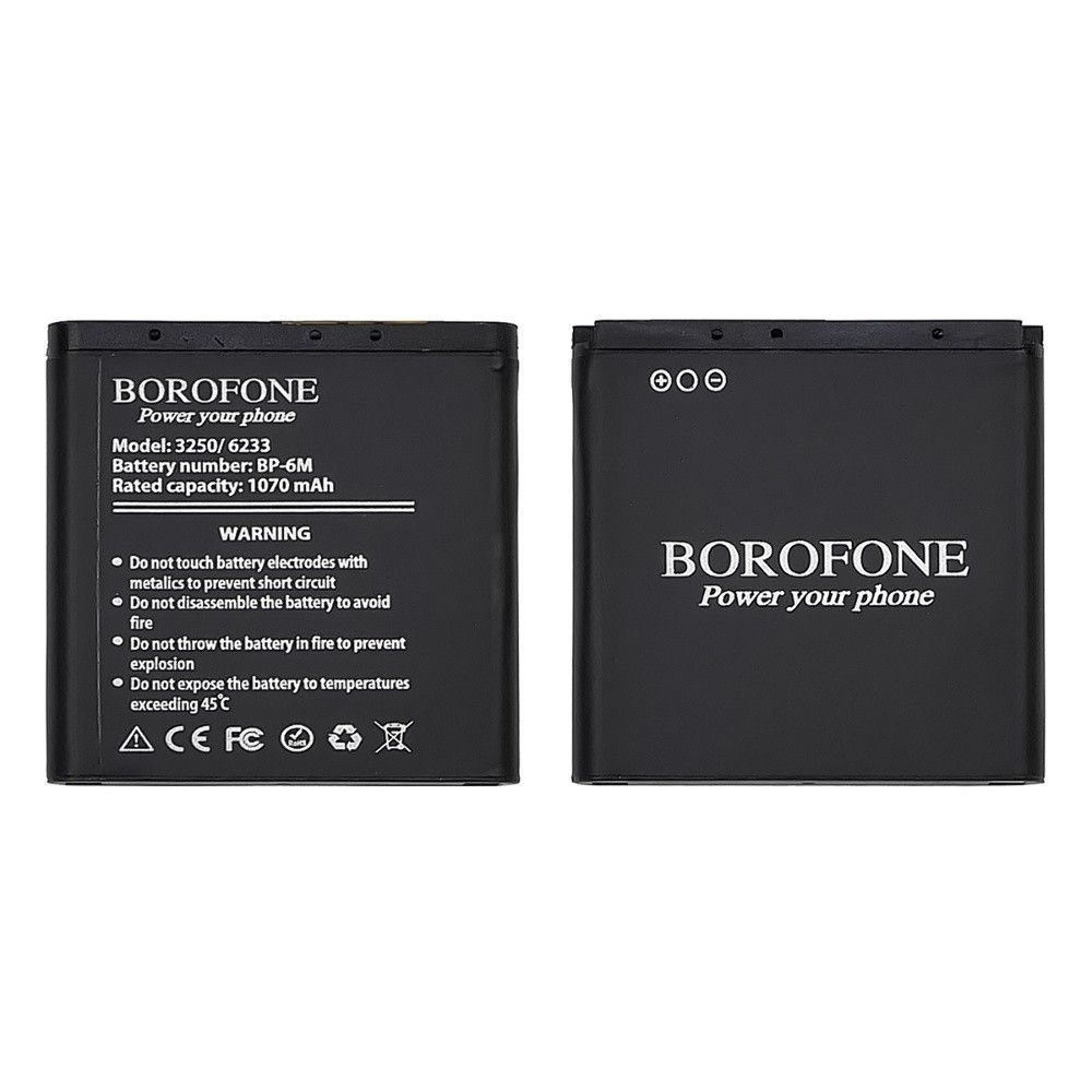 Аккумулятор Borofone BP-6M для Nokia 3250/ 6233/ 6151/ 6288/ N73/ N77 Аккумулятор Borofone BP-6M для Nokia 3250/ 6233/ 6151/ 6288/ N73/ N77