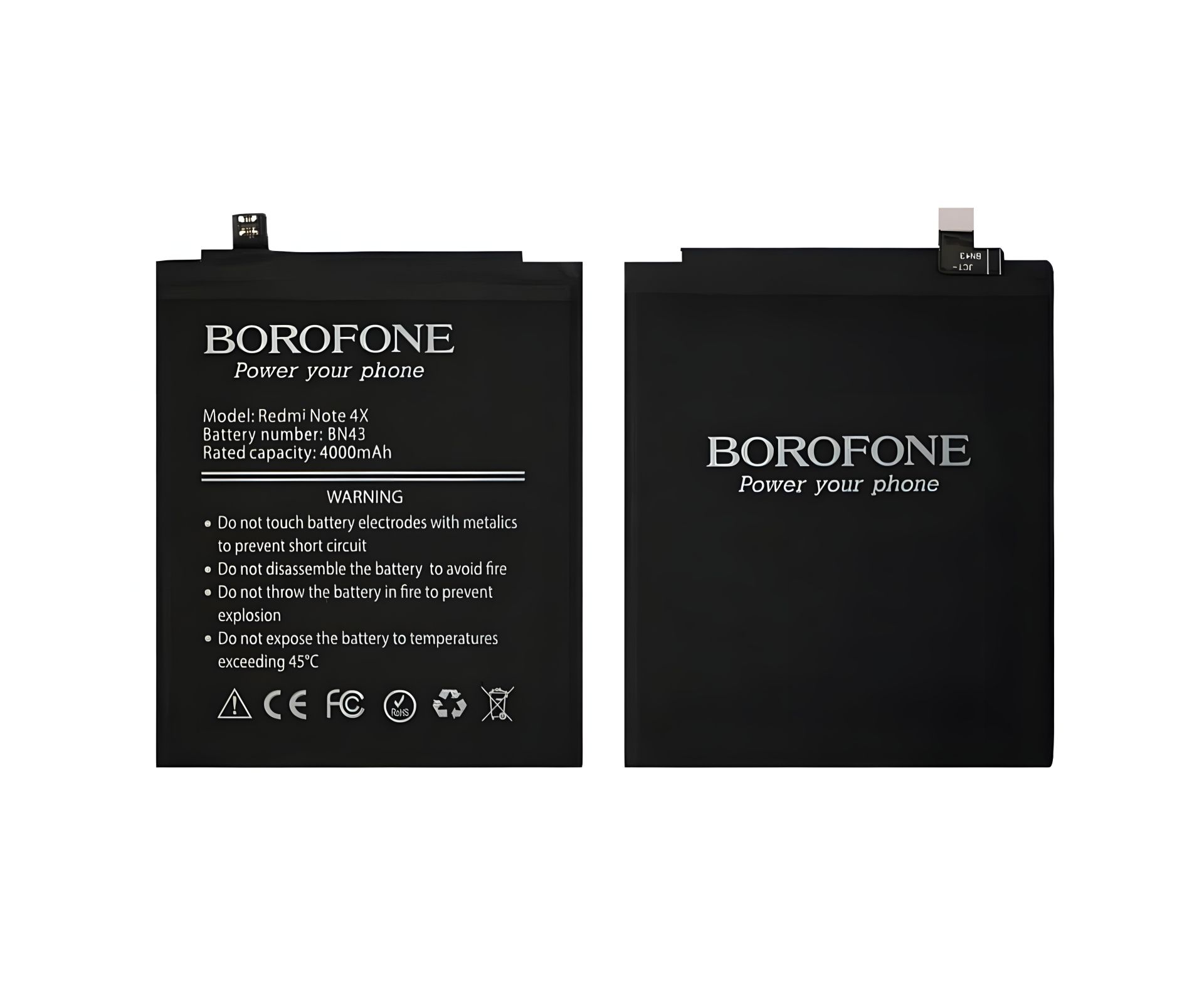 Акумулятор Borofone BN43 для Xiaomi Redmi Note 4X / Redmi Note 4 Global Snapdragon Акумулятор Borofone BN43 для Xiaomi Redmi Note 4X / Redmi Note 4 Global Snapdragon