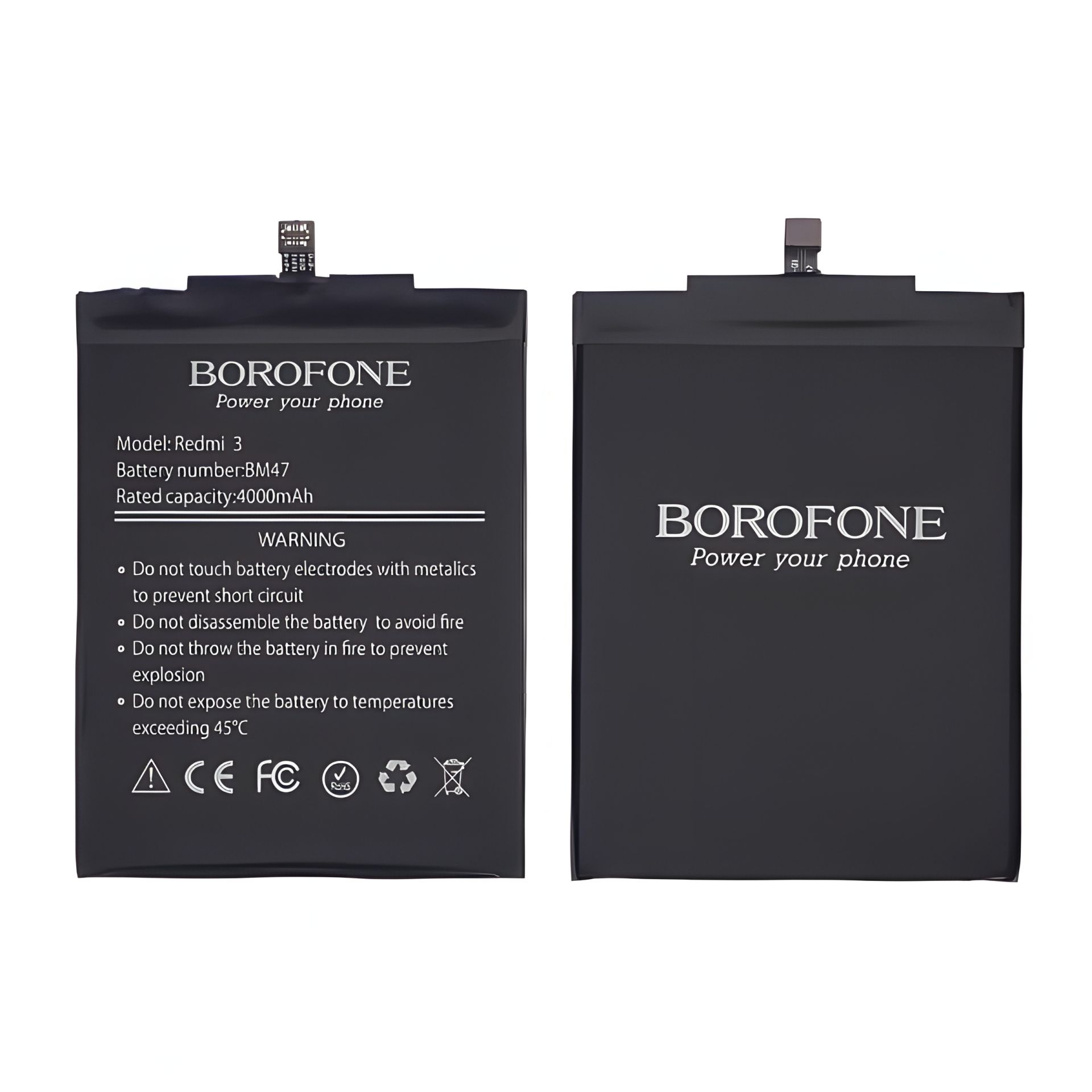 Аккумулятор Borofone BN41 для Xiaomi Redmi Note 4 (MediaTek, MTK, China Version) 4100 mAh Аккумулятор Borofone BN41 для Xiaomi Redmi Note 4 (MediaTek, MTK, China Version) 4100 mAh