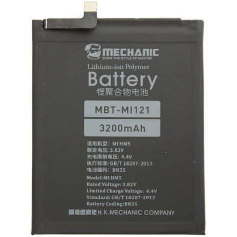 Аккумулятор MECHANIC BN35 (3200 mAh) для Xiaomi Redmi 5 Аккумулятор MECHANIC BN35 (3200 mAh) для Xiaomi Redmi 5
