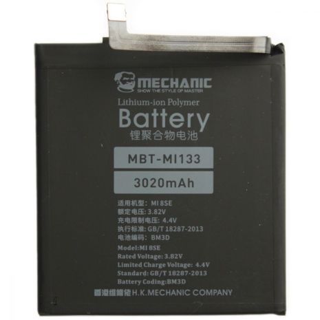 Аккумулятор MECHANIC BM3D (3020 mAh) для Xiaomi Mi 8 SE Аккумулятор MECHANIC BM3D (3020 mAh) для Xiaomi Mi 8 SE