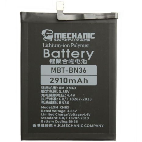 Аккумулятор MECHANIC BN36 (3010 mAh) для Xiaomi Mi A2 / Mi 6X Аккумулятор MECHANIC BN36 (3010 mAh) для Xiaomi Mi A2 / Mi 6X