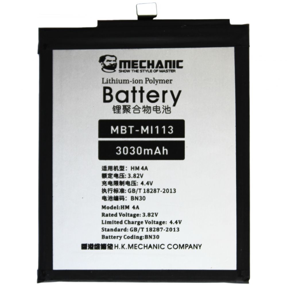 Аккумулятор MECHANIC BN30 (3030 mAh) для Xiaomi Redmi 4A Аккумулятор MECHANIC BN30 (3030 mAh) для Xiaomi Redmi 4A