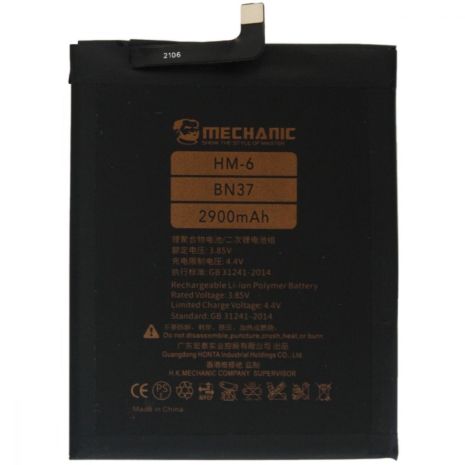 Аккумулятор MECHANIC BN37 (2900 mAh) для Xiaomi Redmi 6 / Redmi 6A Аккумулятор MECHANIC BN37 (2900 mAh) для Xiaomi Redmi 6 / Redmi 6A