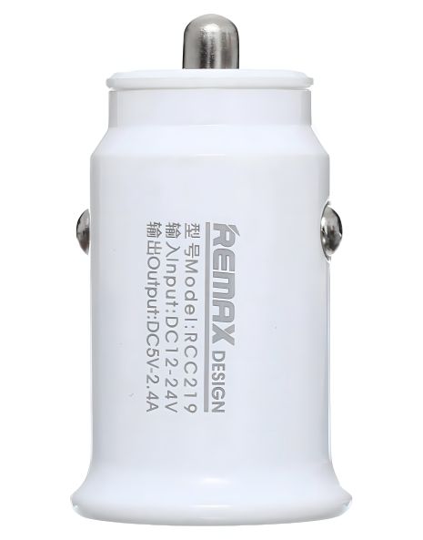 Автомобільне ЗУ Remax RCC-219 Roki 2.4A 2USB white Автомобільне ЗУ Remax RCC-219 Roki 2.4A 2USB white