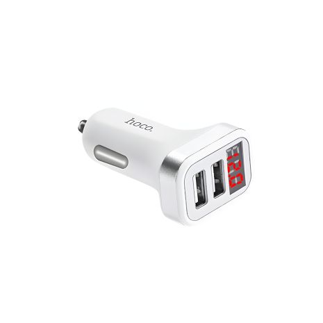 Автомобільне ЗУ Hoco Z3 (2USB/3.1A) з дисплеєм White Автомобільне ЗУ Hoco Z3 (2USB/3.1A) з дисплеєм White