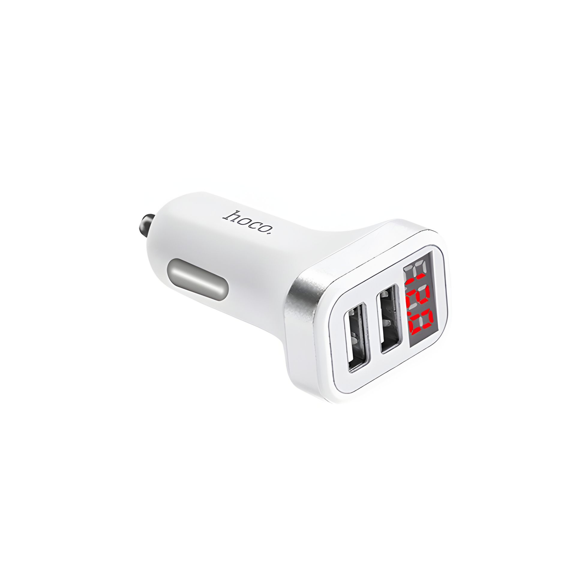 Автомобільне ЗУ Hoco Z3 (2USB/3.1A) з дисплеєм White Автомобільне ЗУ Hoco Z3 (2USB/3.1A) з дисплеєм White