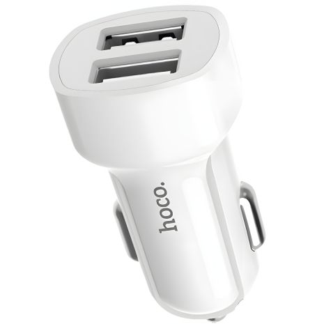 Автомобільне ЗУ Hoco Z2A (2USB/2.4A) White