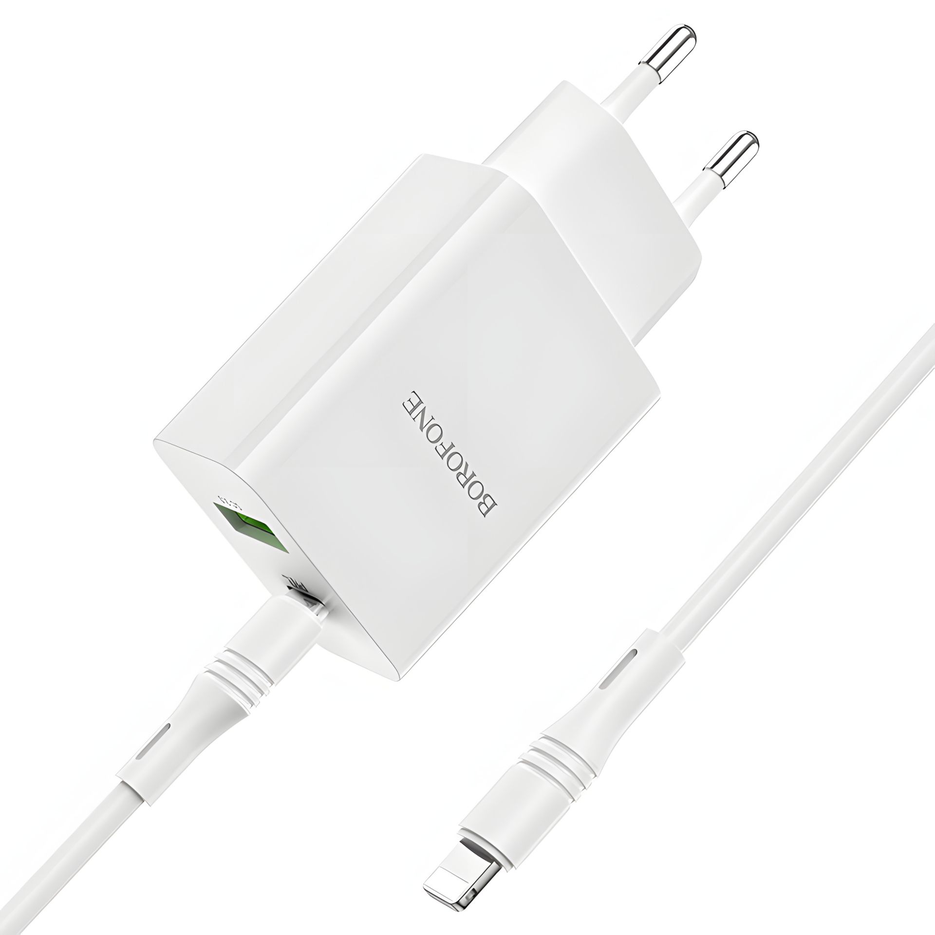 Зарядное устройство Borofone BA56A PD 20W + QC3.0 Type-C to Lightning White Зарядное устройство Borofone BA56A PD 20W + QC3.0 Type-C to Lightning White
