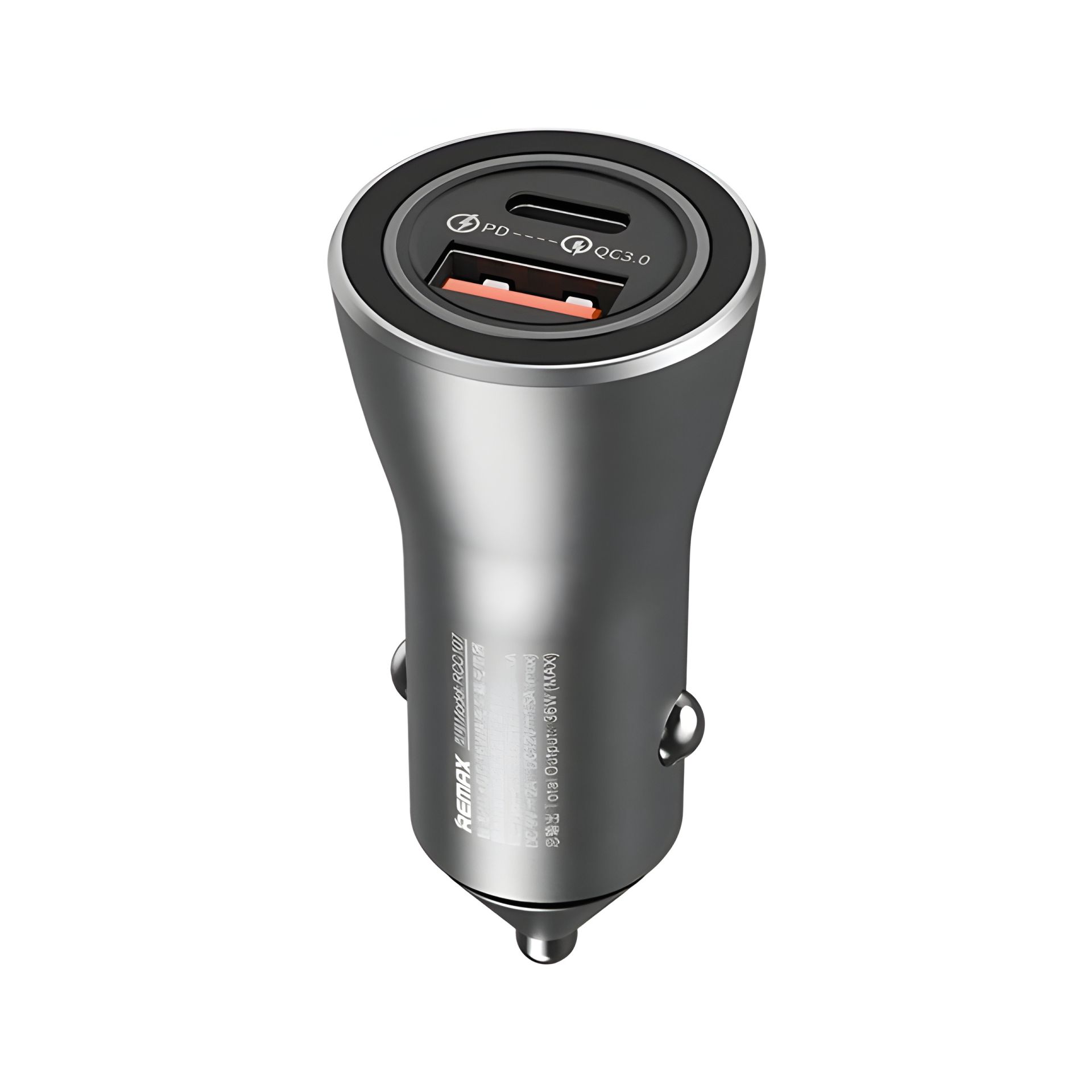 Зарядний пристрій автотоварів Remax RCC107 36w PD+QC, чорний Зарядний пристрій автотоварів Remax RCC107 36w PD+QC, чорний