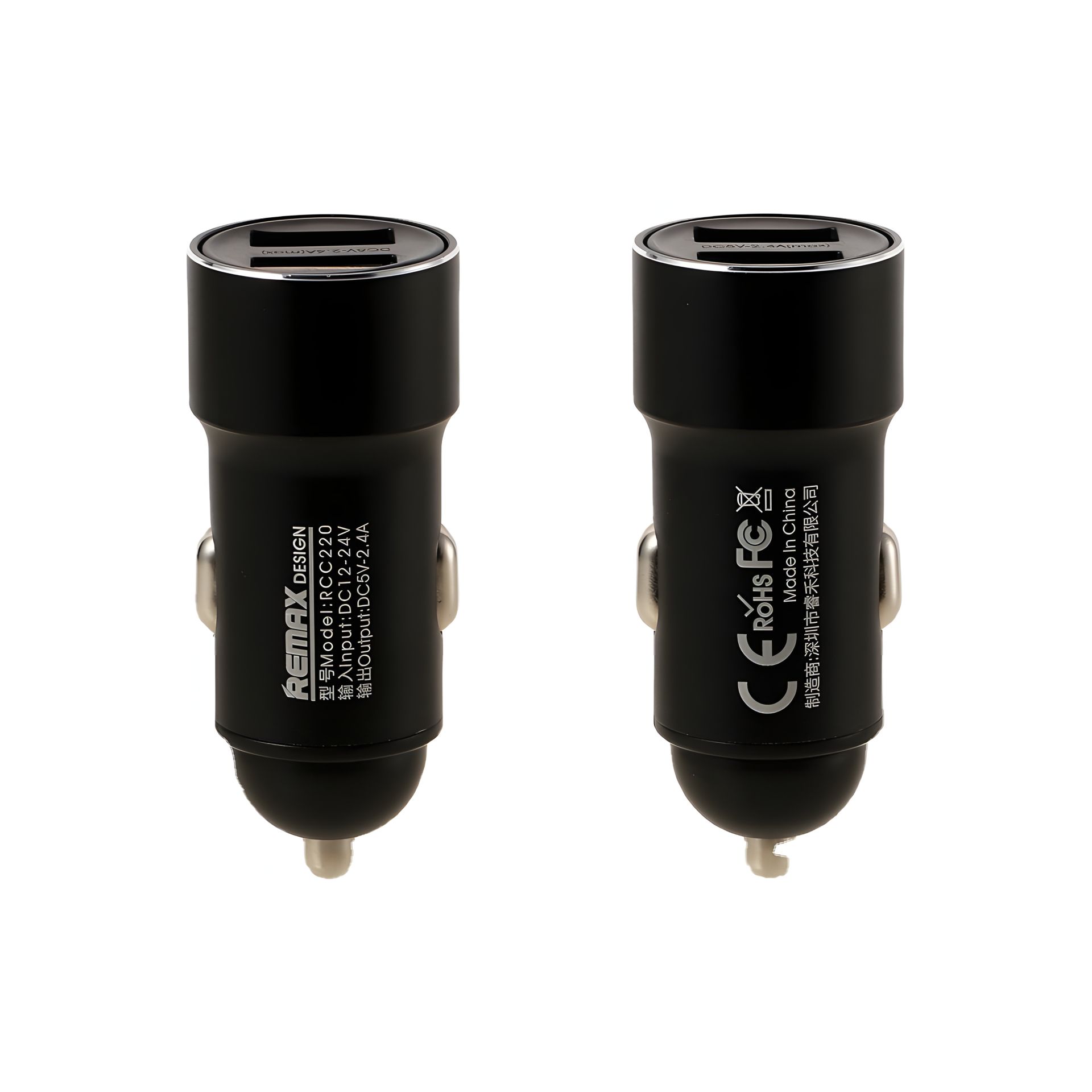Автомобільне ЗУ Remax RCC-220 Rechan 2.4A 2USB black Автомобільне ЗУ Remax RCC-220 Rechan 2.4A 2USB black