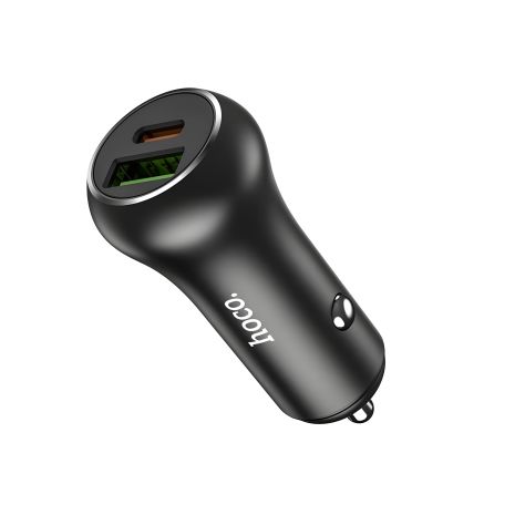 Автомобільне ЗУ Hoco Z38 PD 1USB 20W + 1Type-C QC3.0 black Автомобільне ЗУ Hoco Z38 PD 1USB 20W + 1Type-C QC3.0 black