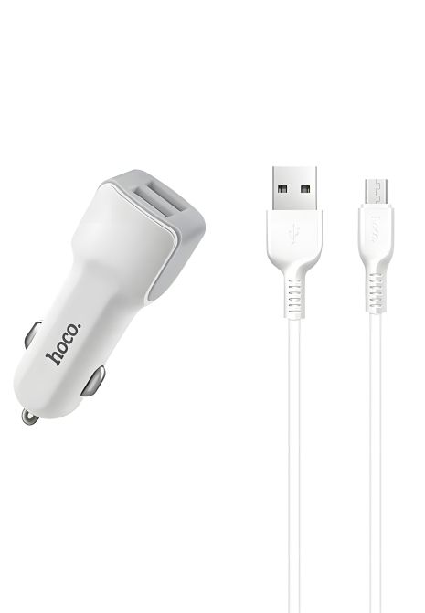 Автомобільне ЗУ Hoco Z23 Lightning 2USB White Автомобільне ЗУ Hoco Z23 Lightning 2USB White