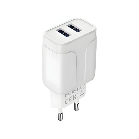 Зарядний пристрій Borofone BA37A 2USB 2.4A 12W White Зарядний пристрій Borofone BA37A 2USB 2.4A 12W White