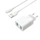 Зарядний пристрій Borofone BA39A QC3.0 Type-C 2USB 18W White Зарядний пристрій Borofone BA39A QC3.0 Type-C 2USB 18W White