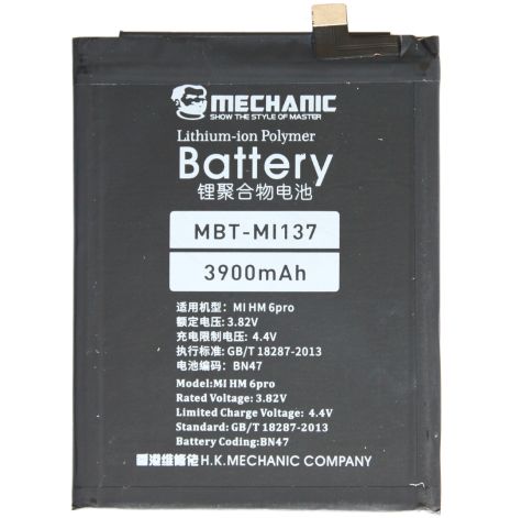 Аккумулятор MECHANIC BN47 (4000 mAh) для Xiaomi Mi A2 Lite / Redmi 6 Pro Аккумулятор MECHANIC BN47 (4000 mAh) для Xiaomi Mi A2 Lite / Redmi 6 Pro