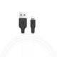 USB кабель Hoco X21 Plus Silicone Lightning 2m Чорно-Білий