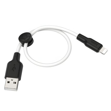 Кабель Lightning Hoco X21 Silicone USB, Чёрно-Белый
