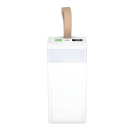 Повербанк XO PR129 20000mAh 2xUSB-A QC3.0, Type-C PD 20W / In: micro-USB, Type-C 18W с LED Дисплеем и фонариком, Белый Повербанк XO PR129 20000mAh 2xUSB-A QC3.0, Type-C PD 20W / In: micro-USB, Type-C 18W с LED Дисплеем и фонариком, Белый