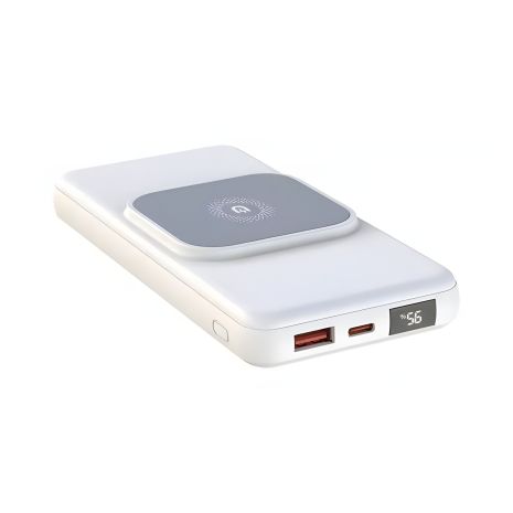 Повербанк XO PR161 Magnetic Wireless (10000 mAh / Out: USB-A 22.5W, Type-C 20W, Qi 15W/ In: Type-C 18W PD) з LED індикатором Білий Повербанк XO PR161 Magnetic Wireless (10000 mAh / Out: USB-A 22.5W, Type-C 20W, Qi 15W/ In: Type-C 18W PD) з LED індикатором Білий
