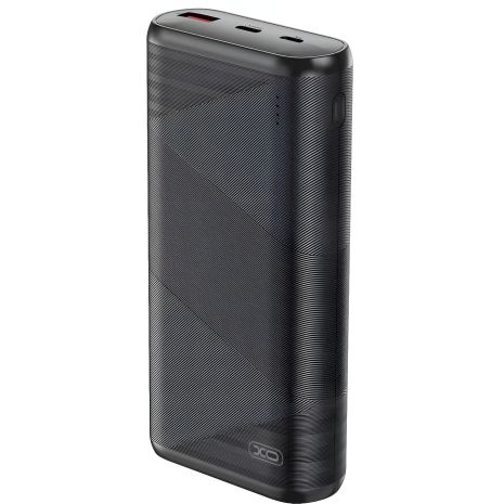 Повербанк XO PR150 (20000mAh/Out: USB-A 18W QC3.0, Type-C PD 20W/In: micro-USB, Type-C 18W) з LED індикатором, Чорний