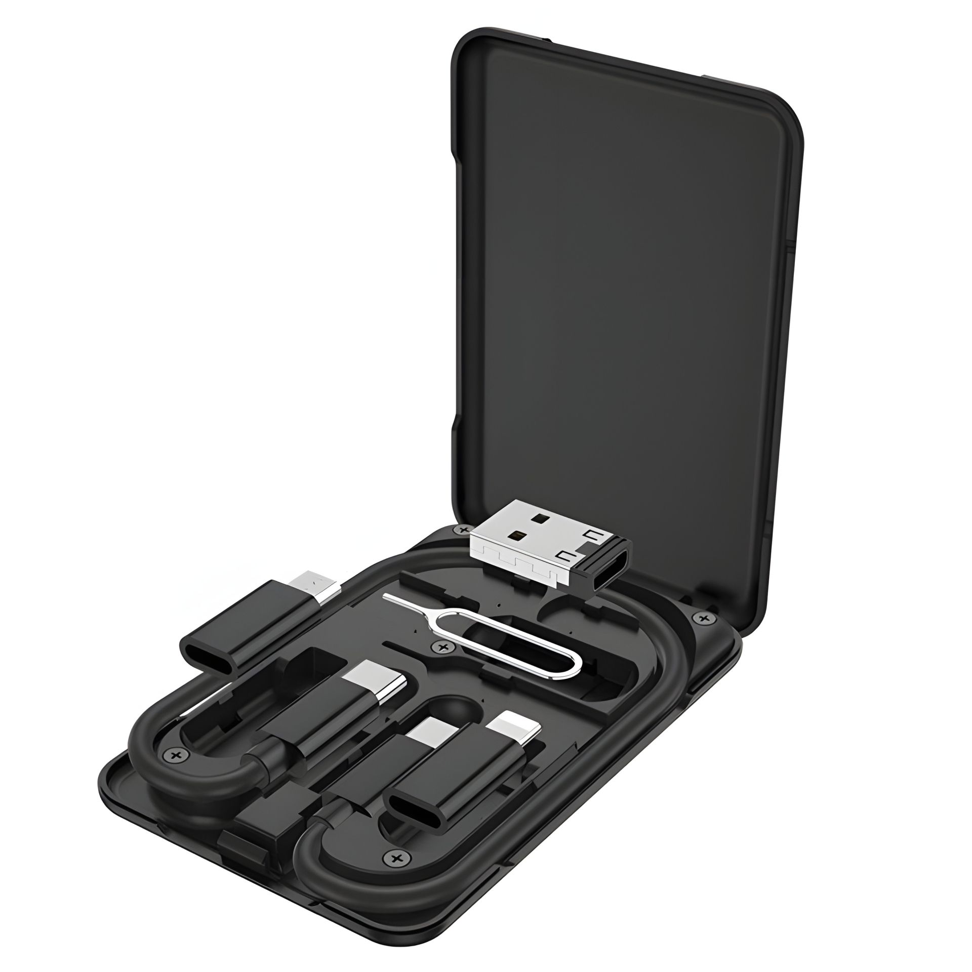 USB Hoco U86 Treasure 6 in 1 3A 0.28m Чорний USB Hoco U86 Treasure 6 in 1 3A 0.28m Чорний