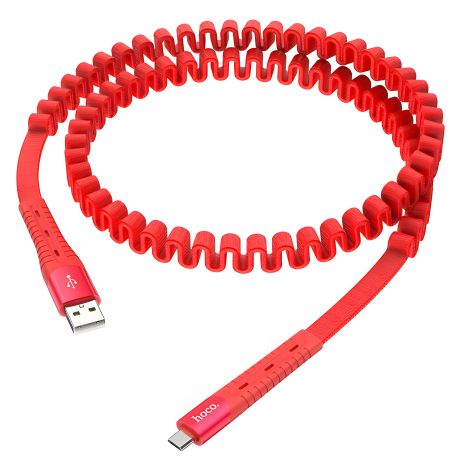 Кабель Hoco U78 USB to MicroUSB, 1.2m, червоний Кабель Hoco U78 USB to MicroUSB, 1.2m, червоний