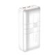 Білий повербанк XO PR189 (30000mAh/Out: 2USB-A 22.5W QC3.0, Type-C PD 20W/In: micro-USB, Type-C 18W) з LED-індикатором Білий повербанк XO PR189 (30000mAh/Out: 2USB-A 22.5W QC3.0, Type-C PD 20W/In: micro-USB, Type-C 18W) з LED-індикатором