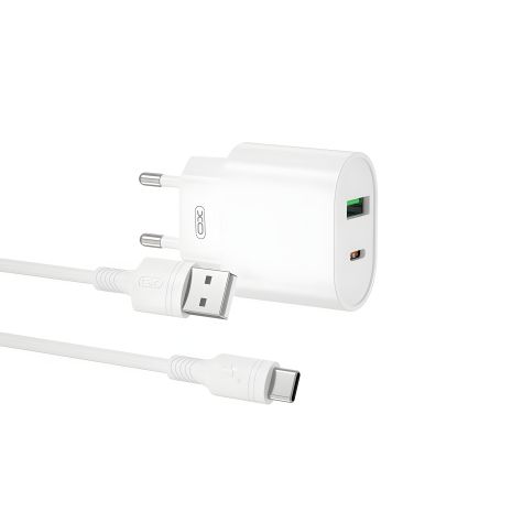Зарядное устройство XO L81A EU PD20W+QC3.0 Type-C 2USB 18W White Зарядное устройство XO L81A EU PD20W+QC3.0 Type-C 2USB 18W White