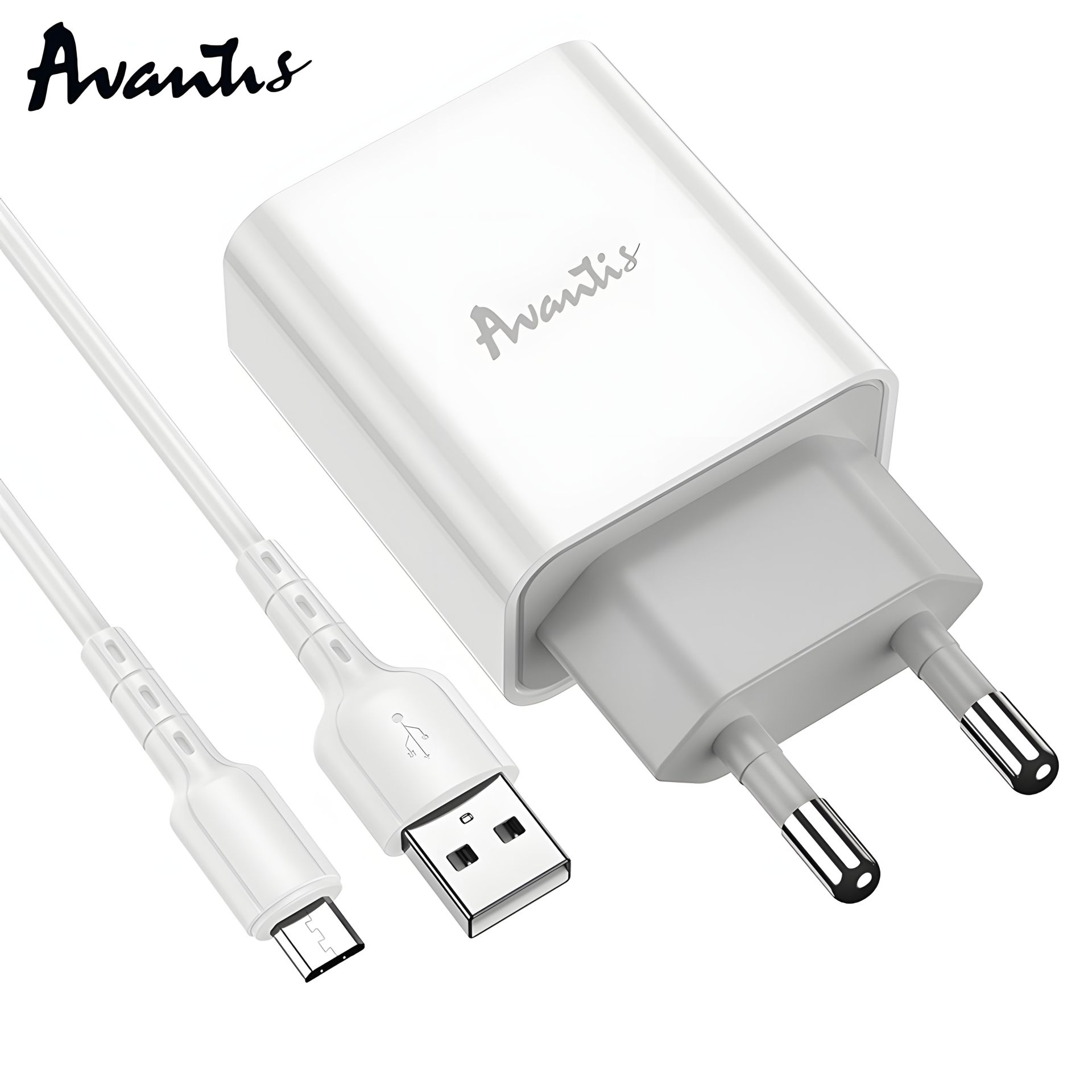 Зарядний пристрій Avantis A825 1USB Micro White Зарядний пристрій Avantis A825 1USB Micro White